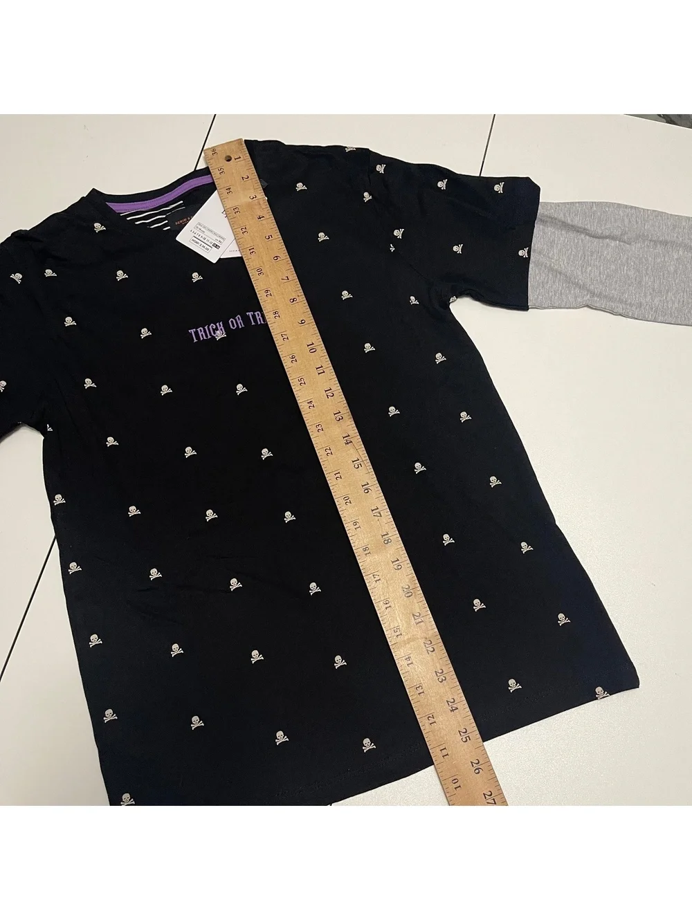 Denim & Flower Boy's Size 13/14 Trick or Treat Halloween Long Sleeve Tee Shirt